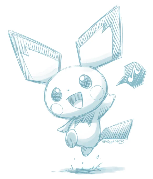 【再掲Fan art】#ピチューの日 …(20201002画) 