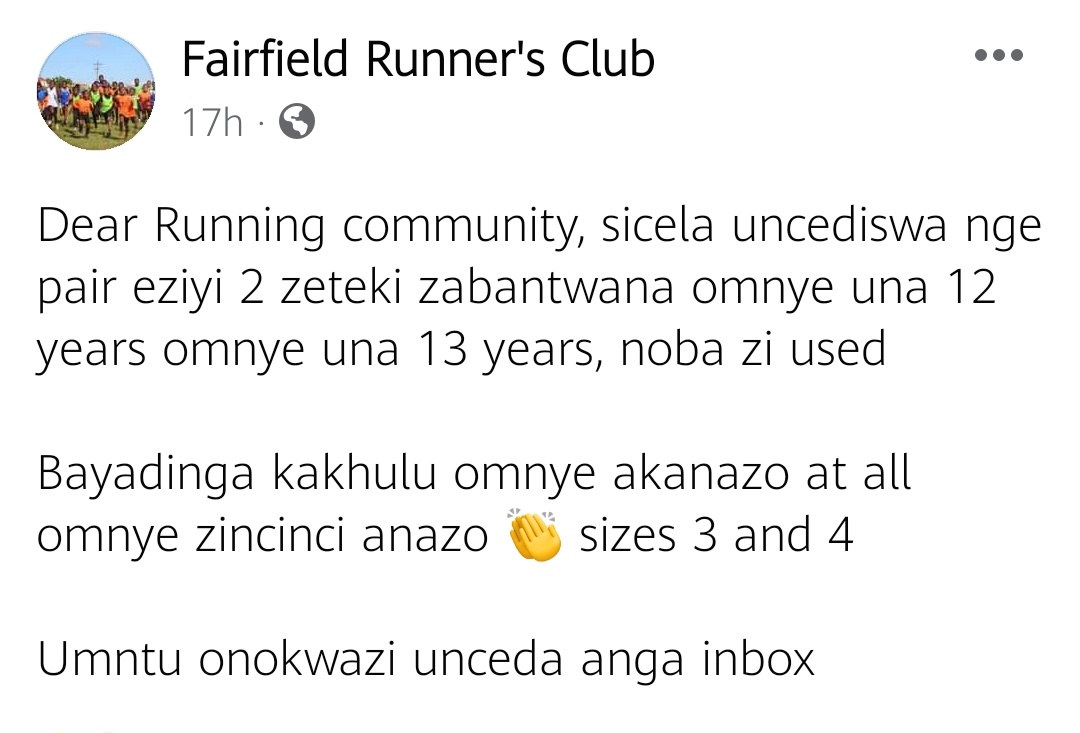 Nwai_Magade's tweet photo. #FetchYourBody2022 @tumisole #RunningWithTumiSole dear Running mates can you please help and retweet maybe we can get someone to help 👏 https://t.co/b8x1Cyj2Od