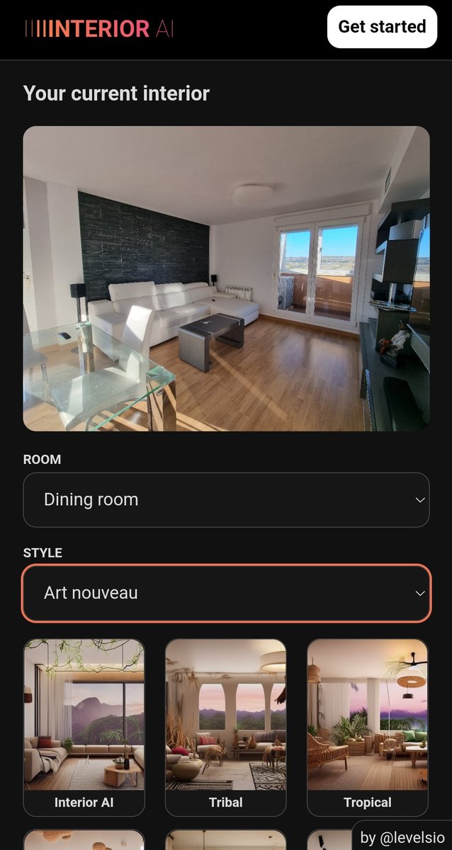 Esta IA en la que subes una foto de una habitación y te muestra como quedaría decorada en diferentes estilos es una burrada.
interiorai.com