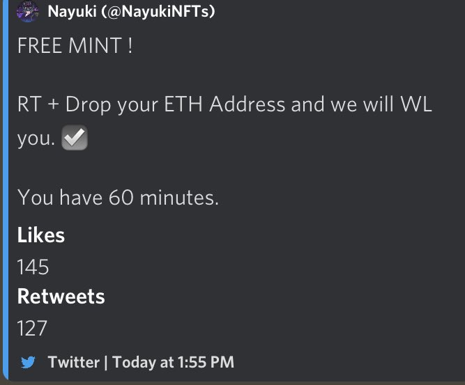 🚨Scam Alert🚨

This project rugged a few hours ago under the name Nayuki. After the mint went live they deleted all tweets are now trying to repeat the same rug under the name @Lemonade_NFTs. 

Do not mint or leave wallet address in comments