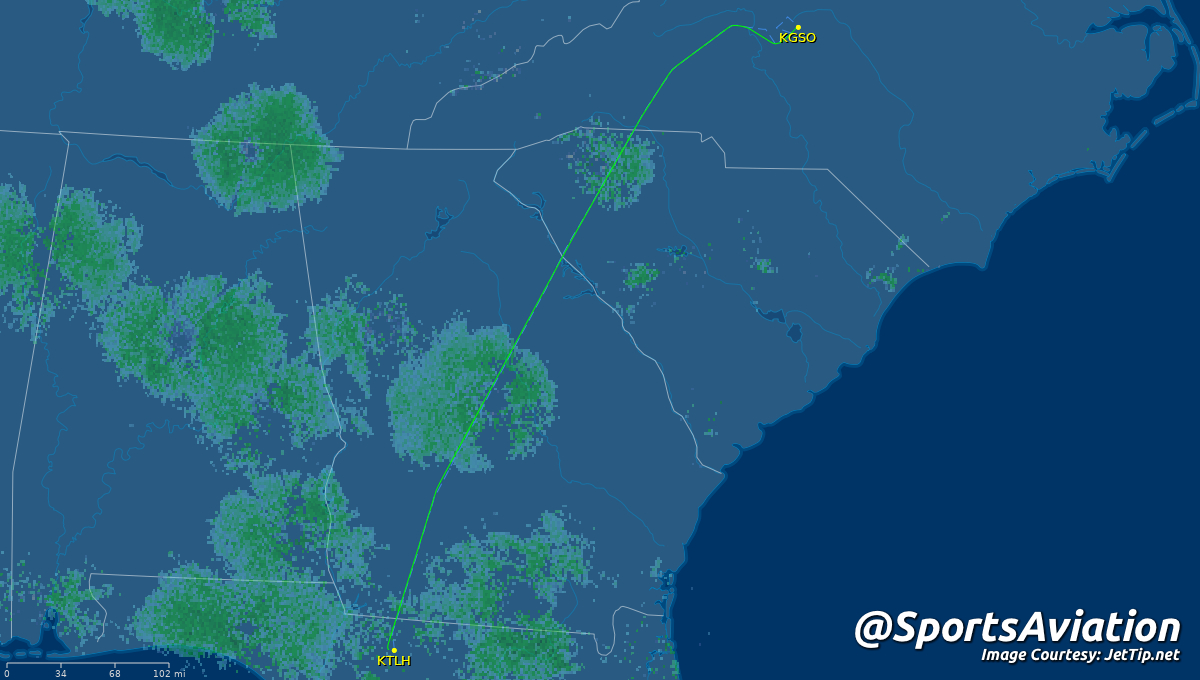SportsAviation's tweet photo. 🏈 Wake Forest (@WakeFB) #GoDeacs
🆚 Florida State Seminoles #FSU #Noles #WFvsFSU 
✈️ N910DU | DAL8917 | B739
🛫 TLH - 9:09 pm ET
🛬 GSO - 10:14 pm ET
📡 Tracking: https://t.co/YKEW2AqUaW https://t.co/HHHBMyLZqf