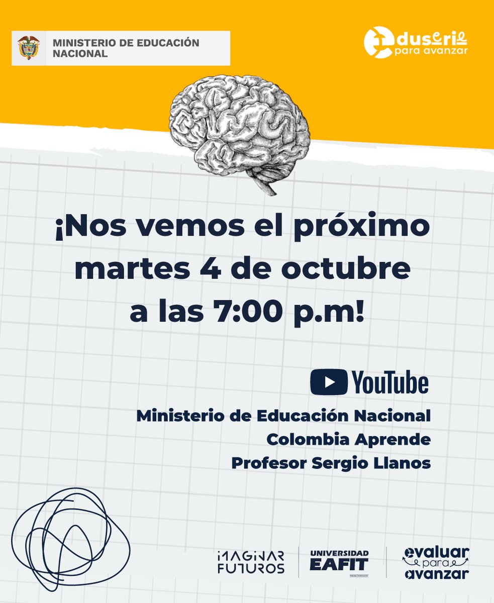 prof_Lina's tweet photo. Conozcamos al Profe Sergio Llanos @profesorsergiollanos este 4 de octubre, en la apertura de nuestra #EduserieparaAvanzar. Comparte esta información con TODOS LOS PROFES que conozcas. Hora: 7 pm (Colombia). Canales de YouTube del MEN, Colombia Aprende y del profesor Sergio Llanos https://t.co/33gAjycDJ5