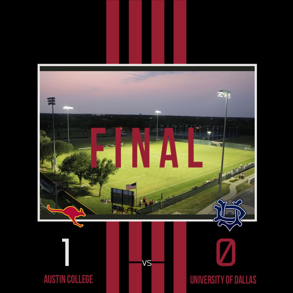 acsoccer's tweet photo. FULL TIME IN SHERMAN⚽️

The Kangaroos open conference play with a shutout win. Winner was scored by Daniel Gomez, and assisted by Kyle Nimon🦘

#rootang https://t.co/jO09LPma6o
