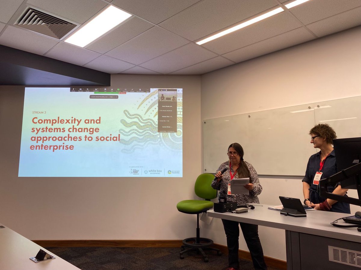 SharonZivkovic's tweet image. Huge week co-chairing Complexity &amp;amp; Systems Change Stream, moderating final panel &amp;amp; delivering autistic social enterprise paper at @SEWF Academic Symposium wearing my @UniSA_CMVI hat. Then moderating global best practice of #socent networks at main SEWF wearing @Catalyst_2030 hat.