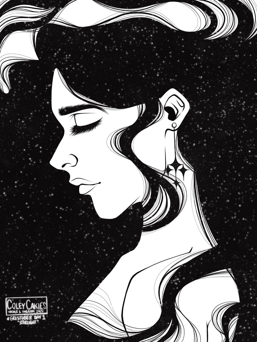 ColeyCakies's tweet photo. #gristober2022 Day 1: Starlight. Keeping things simple and low stress. Just trying to draw. Love the #gristober prompts! https://t.co/hKuLrI6s2m