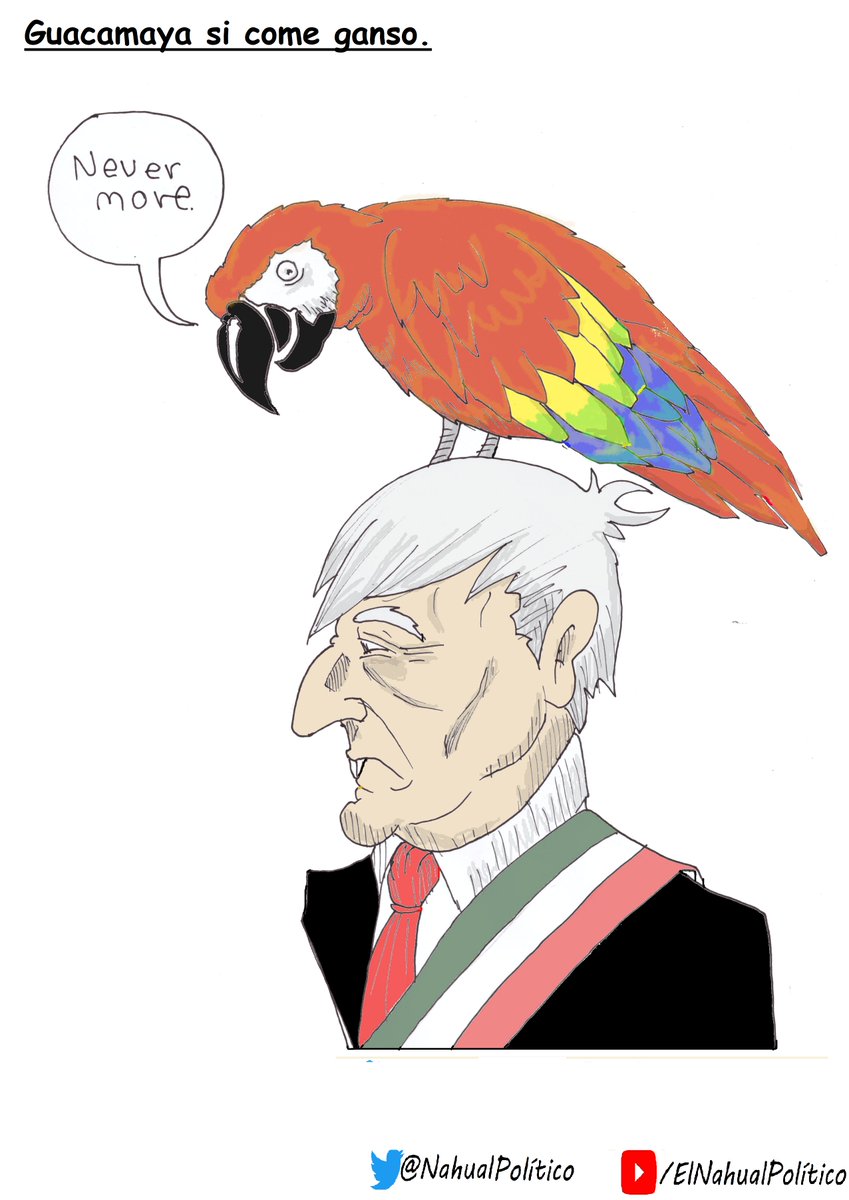NahualPolitico's tweet photo. Hice esta caricaturita ahorita en el semáforo. Espero los chairos entiendan la referencia, la Guacamaya que esta llevando a la locura a @lopezobrador_
#Caricatura #CaricaturaPolitica #GuacamayaLeaks #Guacamayazo #ElCacash https://t.co/uDzGOlU3q8