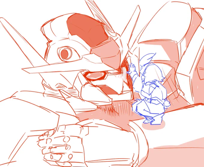 ガンダムエアリアル落書き描いてて思うけど、エアリアルくんはエクシアに並ぶ童顔系ガンダムかもしれん主人公の妹or弟という立ち位置だからなのかもしれないそれに描き方次第ですごく優しい目になる 