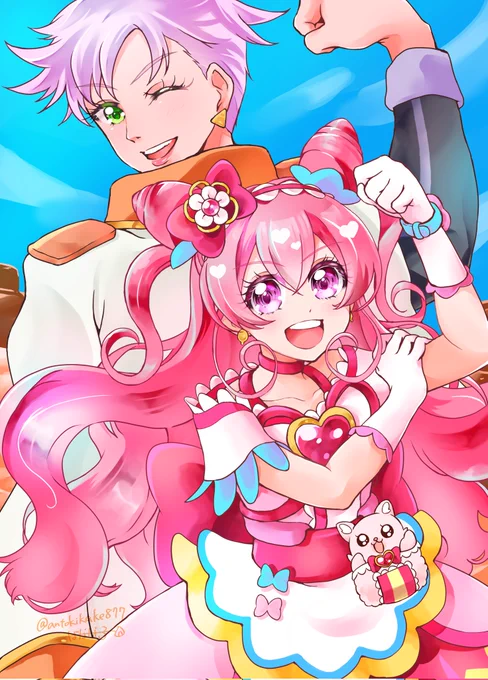 情報解禁のご報告#プリキュアベストコンビ アンソロジーに、プレシャスとマリちゃんを寄稿させていただきました～!他の皆様のイラストとっても素晴らしいので、レイフレ来場中の皆様はぜひお手にとっていただけると嬉しいです(通販もございます!) 