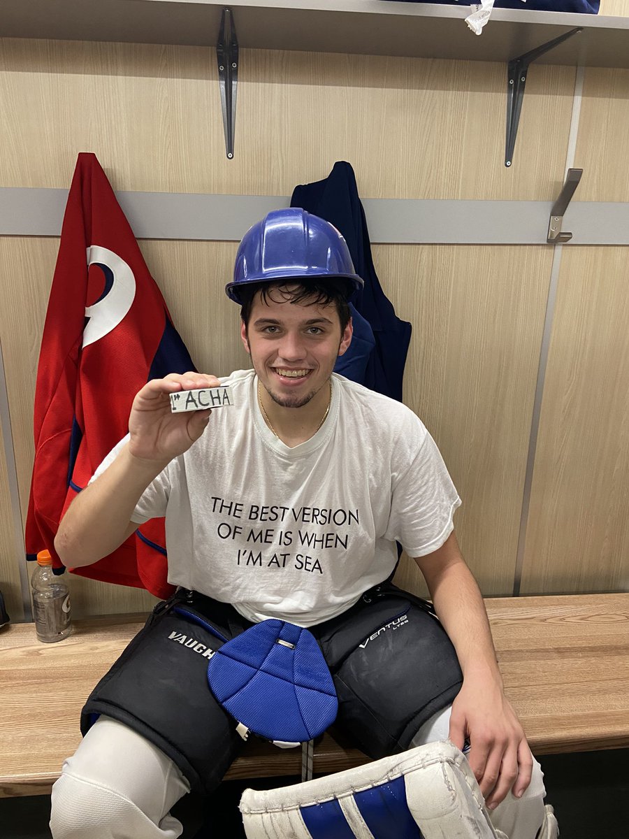 Hard hat goes to Nicholas Facchini for his 1st shutout!