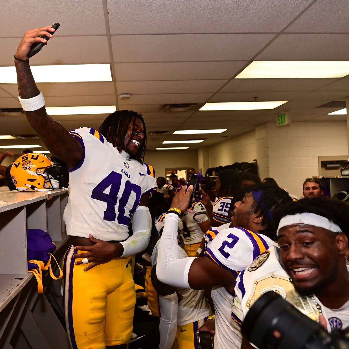 LSUfootball's tweet photo. A hell of a day to be a Tiger https://t.co/bzlC0VLCIM
