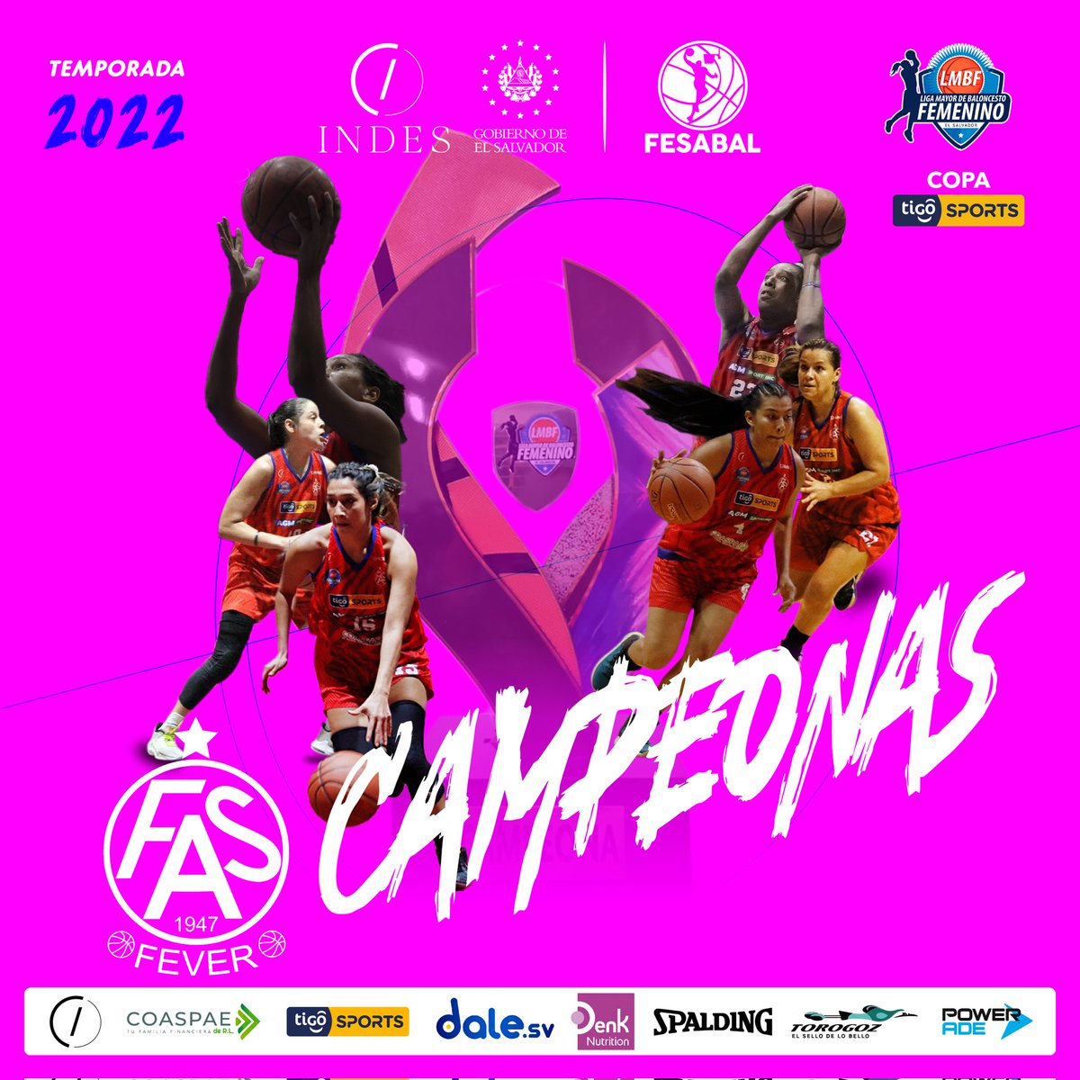 LMBF_ELSALVADOR's tweet photo. | ✨ #LMBF  #Temporada2022🏀 |
.
¡FAS FEVER CAMPEONAS DE LA TEMPORADA 2022!
.
🔥FINAL - JUEGO 2 🔥
.
San Salvador B.C. 🆚 Fas Fever
⏰7:00 PM
🏟 Gimnasio Municipal Adolfo Pineda, Santa Tecla.
.
📈ESTADÍSTICAS
.
https://t.co/kEAWBdIrR2
. https://t.co/lb0Sg81vvi