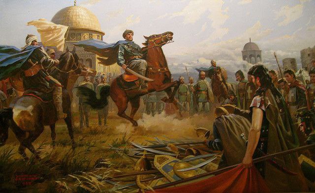 Liberation of Baitul Maqdis by Salahuddin Al Ayyubi . On October 2, 1187, Salahuddin al-Ayyubi with the Islamic Forces had liberated Baitulmaqdis from the Crusaders' invaders for 88 years. #HistoryOfPalestine #AllAboutPalestine