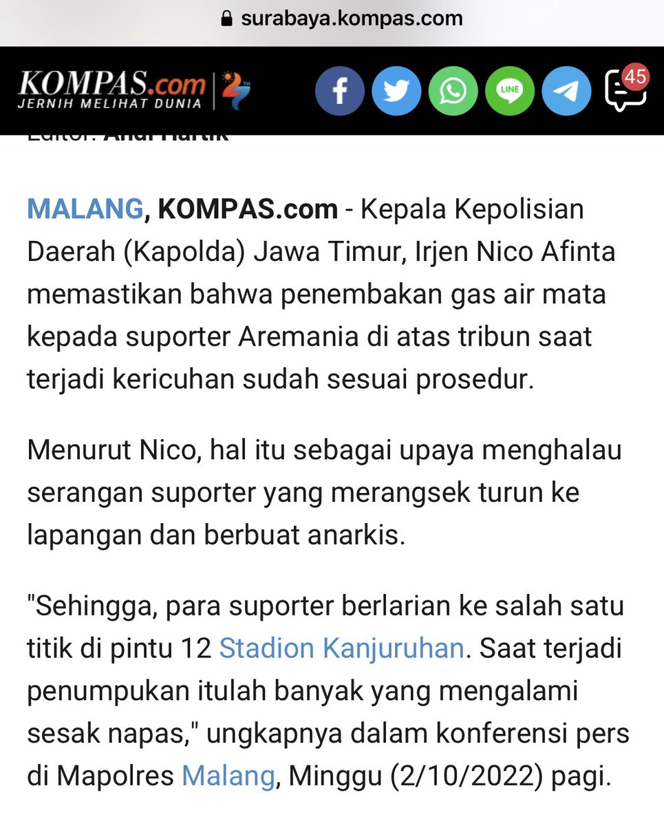 Kalau dalam prosedur polisi, apa yg diharapkan terjadi ketika gas air mata ditembak ke tribun penuh penonton? 

Massa bubar dengan tertib? Gak bakal!

Udah pasti penumpukan di pintu keluar karena suporter yg panik ga punya pilihan jalur lain dan ini sumber malapetaka.