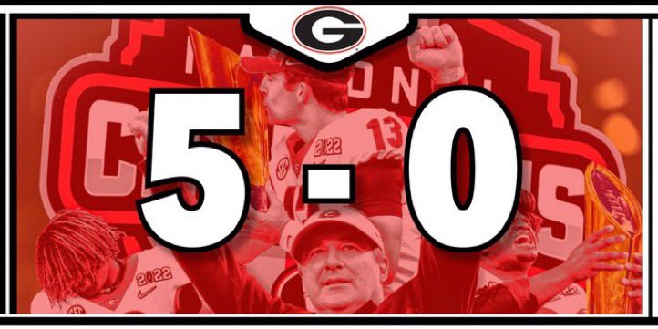 Can you say 5-0?? #GoDawgs