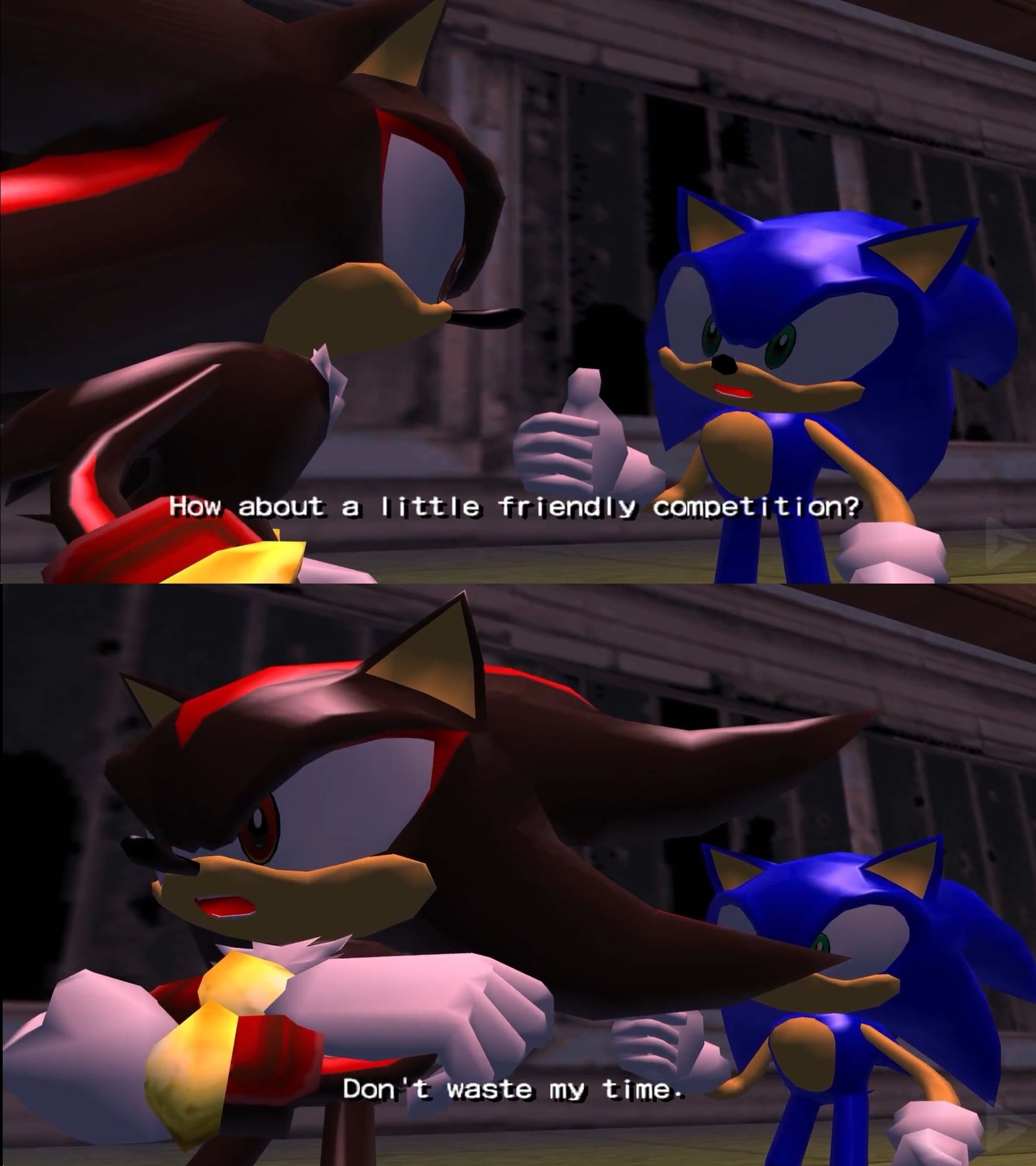 KrACK 🥂 on X: What's this meme that Shadow is slightly slower than Sonic  when this has literally never been the case? Where did this come from?  Every single canon source says