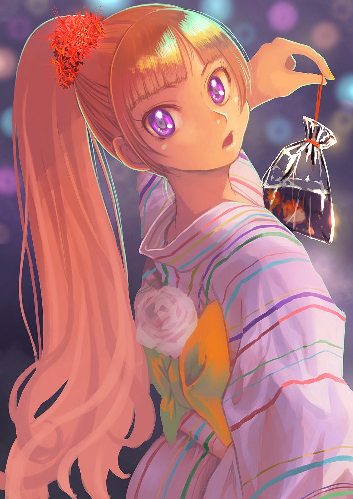 羽衣ララ 「浴衣 」|JJ(獅子つつし)のイラスト