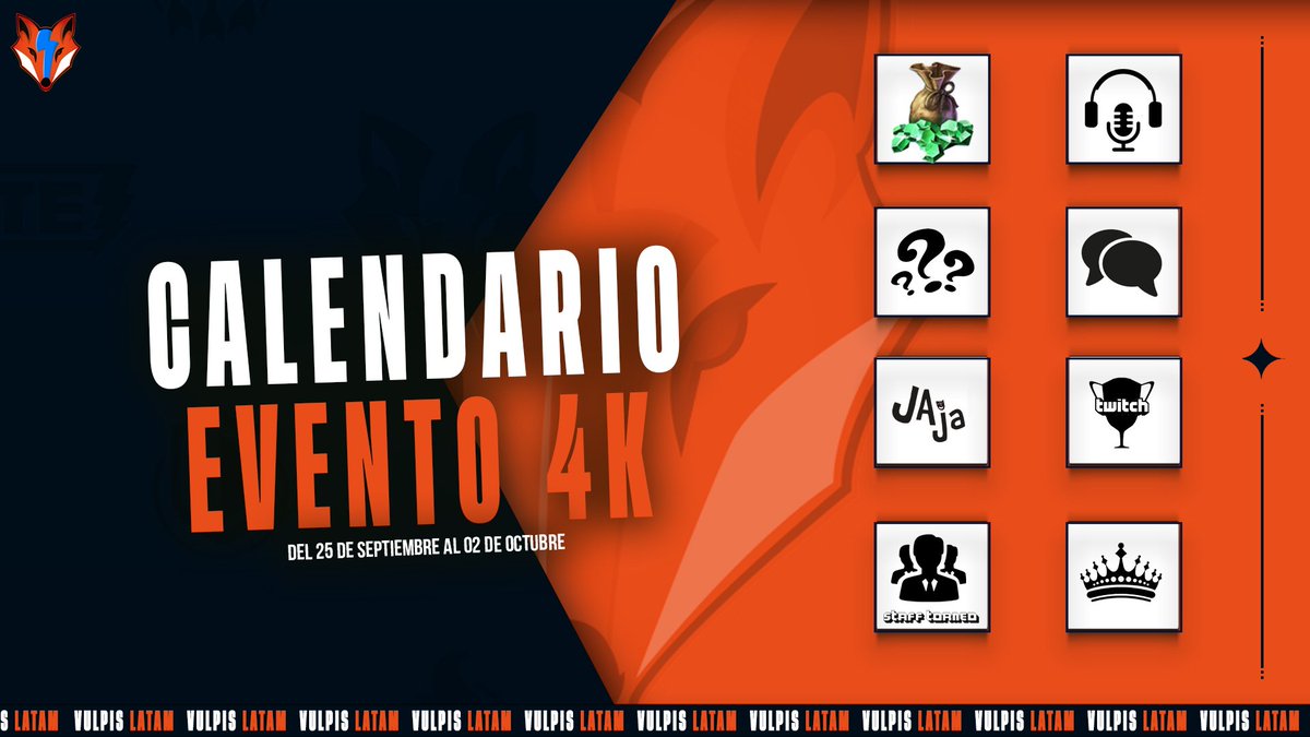 VulpisLatam's tweet photo. Con el gran anuncio de hoy, damos por finalizada la semana de los #4kVulpis Mañana daremos los ganadores de los MEMES y 8K gemas en Directo
#VulpisLatam https://t.co/VQLUErkUDd