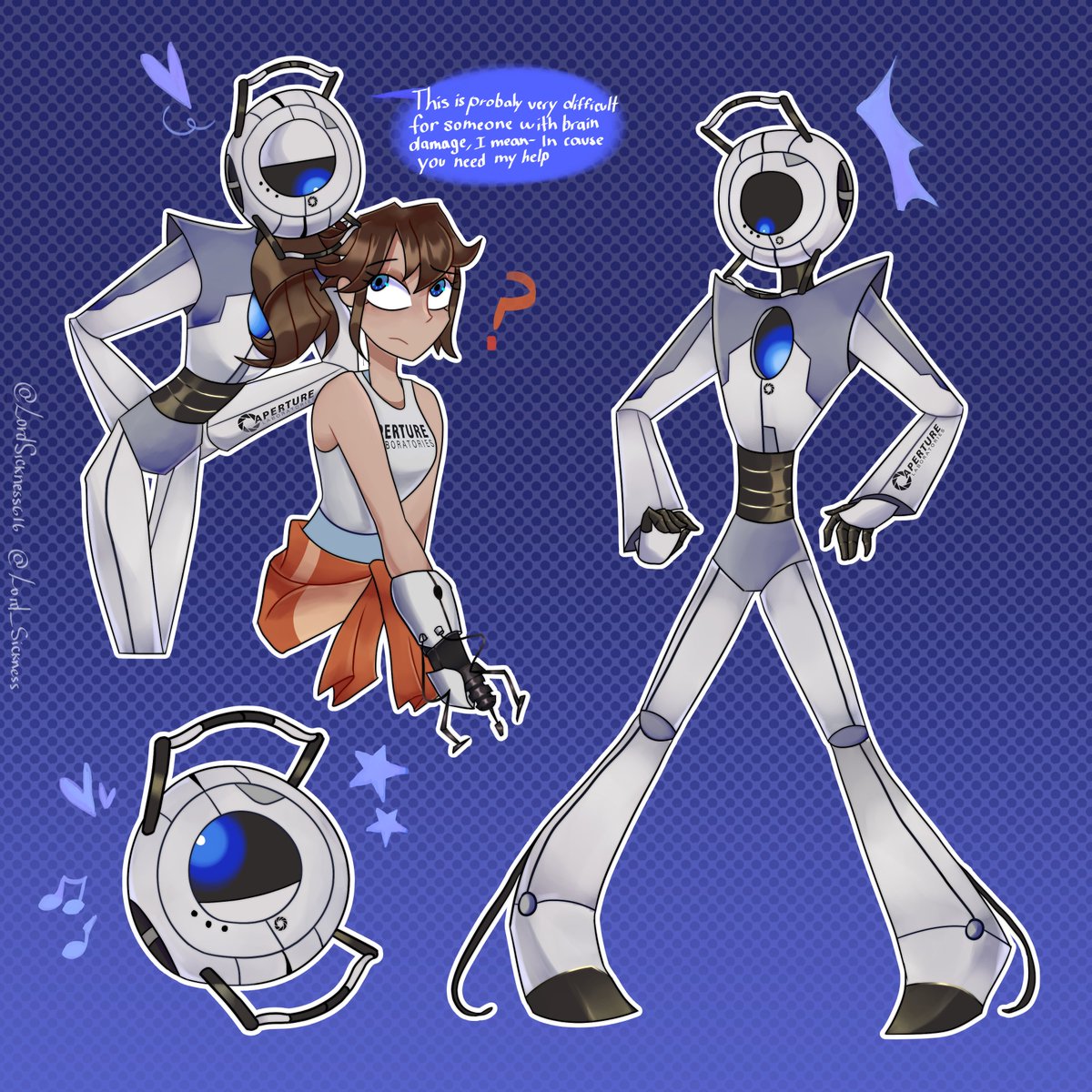 LordSickness616's tweet image. Okay, but... Wheatley with a robot body ✨
#portal2 #wheatley