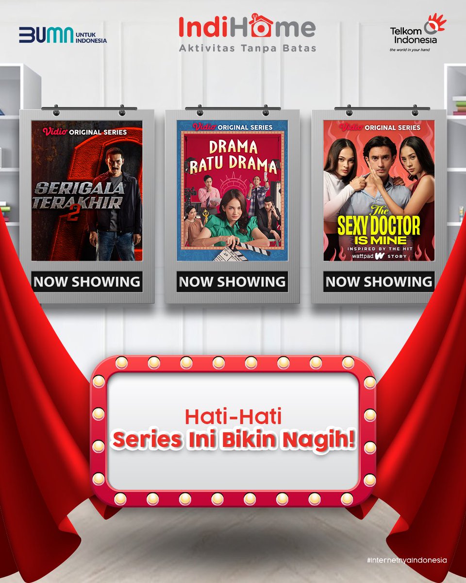 Weekend ini lagi mager kemana-mana? Nonton series ini aja di rumah😁 Mulai dari genre romantis sampai aksi, semuanya ada!

Yuk, download dan langganan aplikasi Vidio melalui IndiHome Apps Store dengan klik menu Apps dari IndiHome TV Kamu ✨ 

#AktivitasTanpaBatas 
#MovieoftheWeek