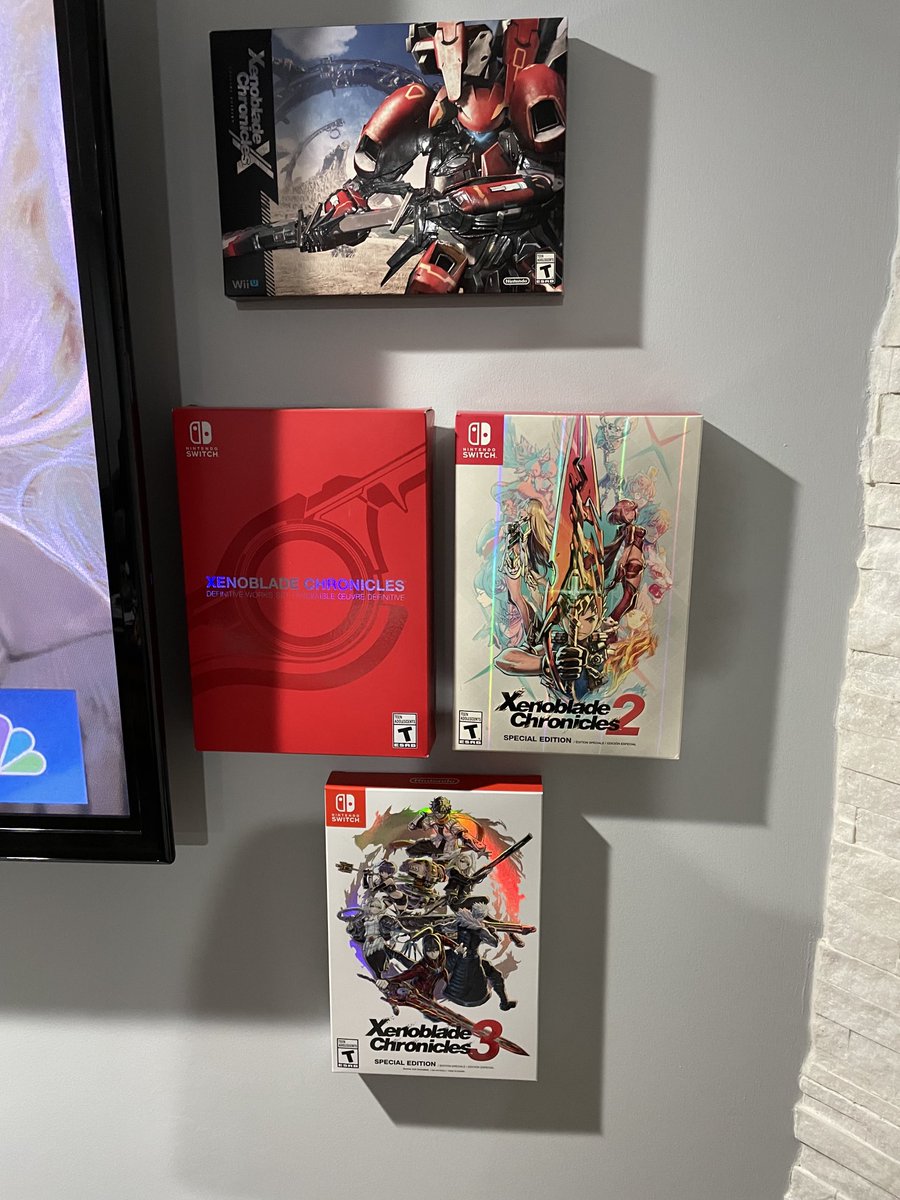 SytYoshi's tweet photo. A wild ride today!  Finished #Xenoblade Chronicles 3 Ch. 5 and then was able to update the XC wall. https://t.co/oC4o5GRjFZ