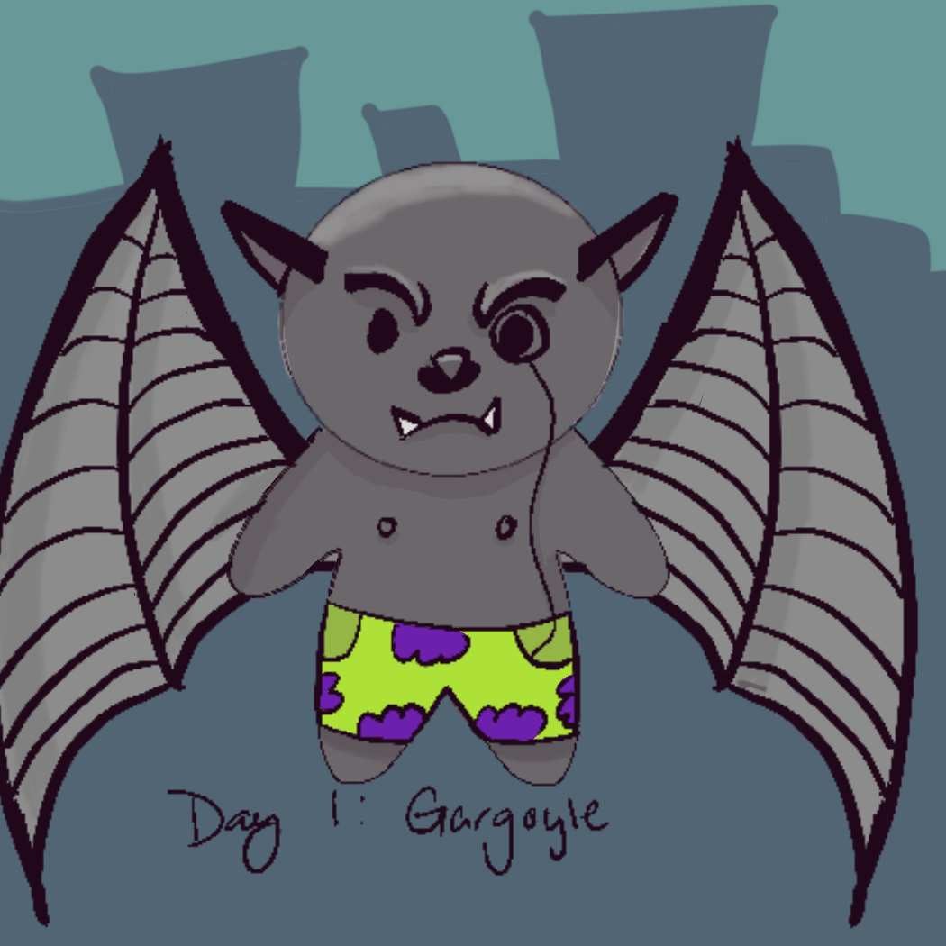 inaspired's tweet photo. Gargoyle #inktober #inktober2022 https://t.co/E2zhjF9I1r