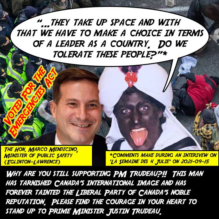 ACanadian26's tweet photo. @prettypatriotCA #TrudeauMustGo
Never forget, Marco Mendicino (#FireTheLair) voted for the Emergencies Act. https://t.co/D2aMHKJ9xa