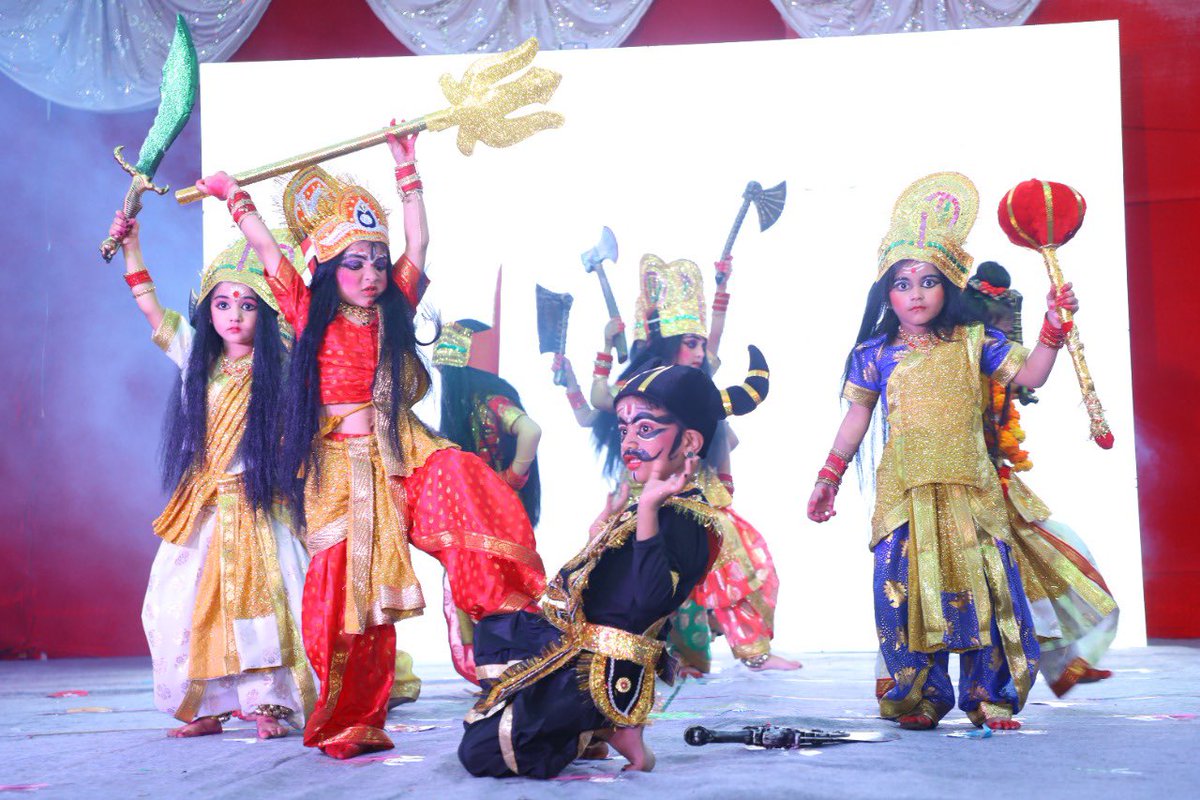 MtAbuSchool's tweet photo. Nav Durga Avtaran #Musical performed by #EarlyAges Global Citizens. #Junior #MountAbuKiRamleela 

3-4 years old #IB #PYP learners presented a #Musical Drama on “Nav Durga Avtaran”. Navdurga, All the nine forms of Durga Devi represent nine different qualities. https://t.co/tFYLXueP4R