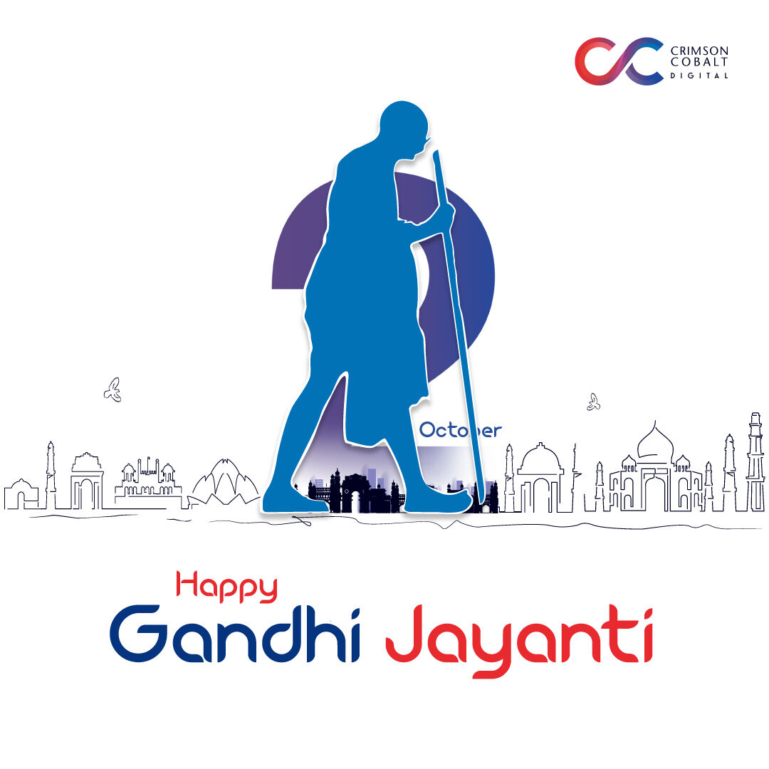 CrimsonCobalt's tweet photo. 'Happiness is when what you think, say, and do are in harmony.' Today, more than ever, let’s remember his teachings - the right step towards achieving happiness. #GandhiJayanti #2October #DigitalMarketing #SocialMediaMarketing #Agency  
@madhurivb @apurva14_m @desi_goldfields https://t.co/op1yTPfLu3