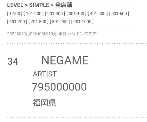 ACグルコスのSIMPLE NORMALの譜面全部𝑷𝑬𝑹𝑭𝑬𝑪𝑻になりました!!!!!!!!イエーーーやった 