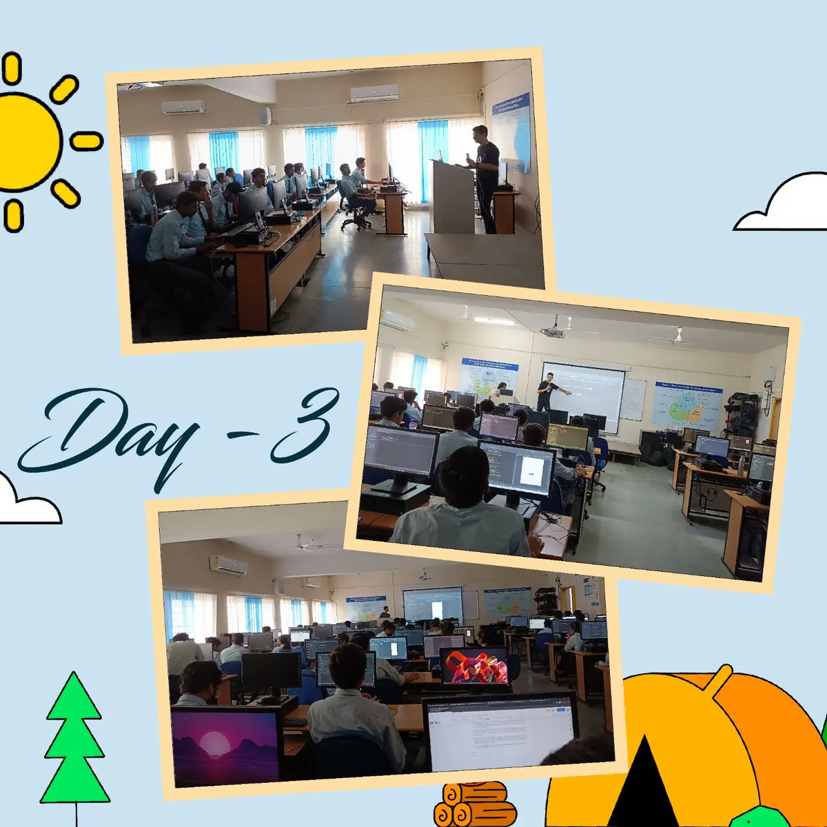 GDSCAITR's tweet photo. GDSC AITR accomplished its hands-on event for the session - "DROIDHEAD - Learning through Camping".✨ 

A 4-day long event turned out to be a great success where the participants learned Android App Development using Kotlin and JETPACK. 💫

#gdsc #acropolis #aitr #ComposeCamp https://t.co/A0RMR3RVTm
