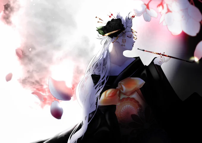 #一次創作キャラ喫煙所自分が吸わないから意外となかったwww 