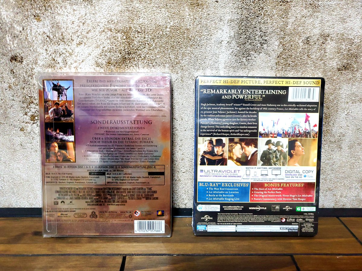Cornrow_'s tweet photo. Titanic lenticular steelbook &amp; les miserables steelbook

@media_psychos #titanic #LesMiserables #bluray #steelbook https://t.co/IMPtHZsC8Q
