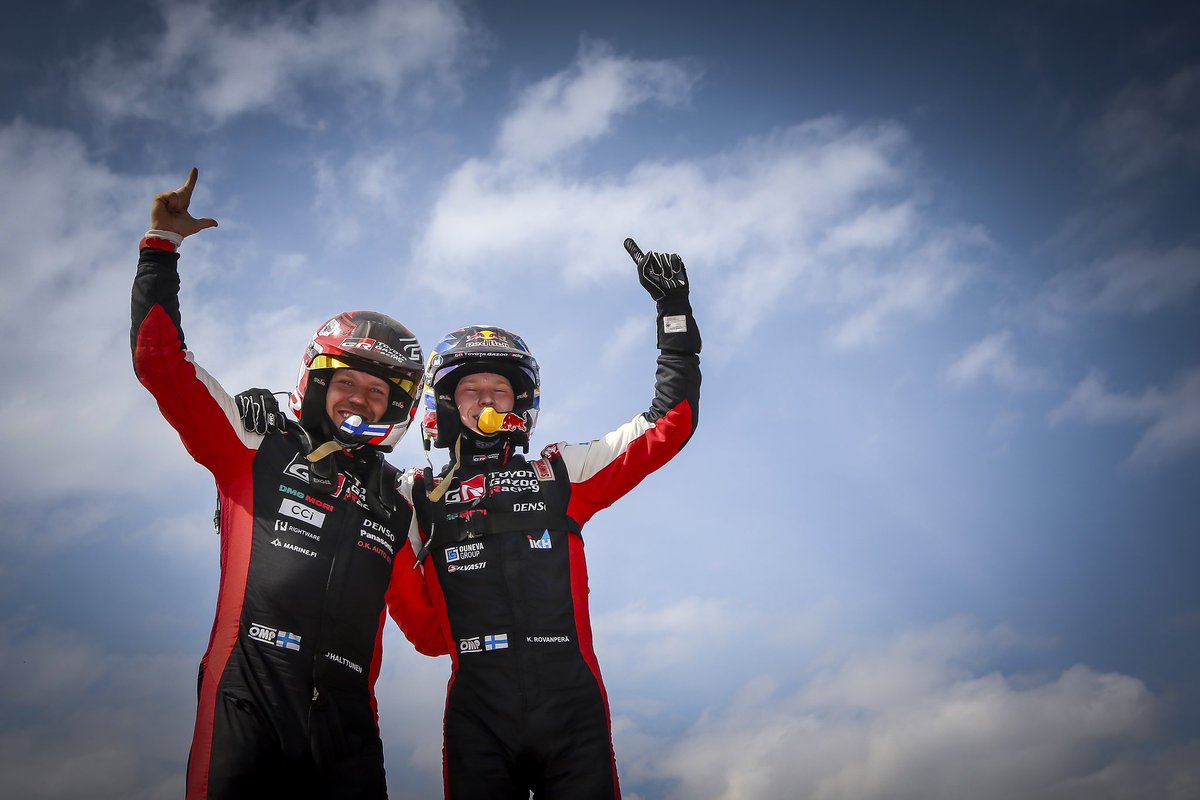 2022 @officialwrc  WORLD CHAMPIONS 🏆

Speechless ! Just Yeeeeeepaaa! 

#wrc #worldchampion #kallerovanperä #jonnehalttunen #tgr_wrc