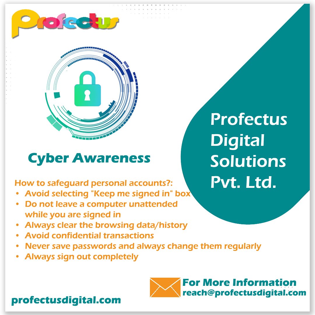 ProfectusDS's tweet photo. #profectus #digital #solutions  #websitedevelopment #graphicdesign  #digitalmarketing #technology  #mumbai #maharashtra #india #pds #instagram #insta #cyber #awareness #cybersecurity #digitalawareness #securetransactions #cyberawareness #socialawareness #wifi #tweet #twitter https://t.co/B0XwOWHFPP