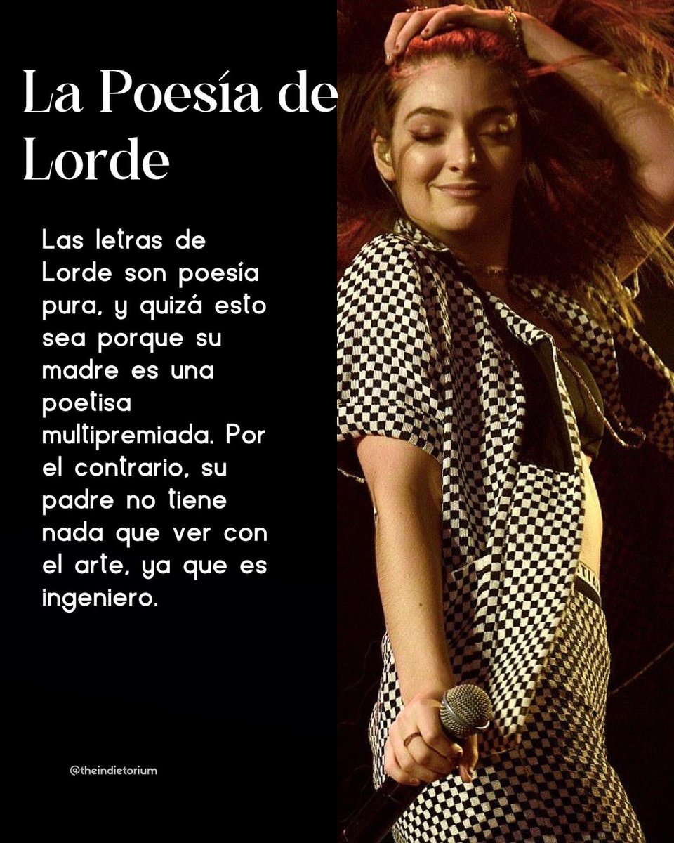 theindietorium's tweet photo. Cada vez falta menos para el regreso de @tecateliveout y mientras eso sucede acá te dejamos unos datos curiosos de @lorde 
Aún puedes adquirir tus accesos a través de @ticketmaster_mx 
•
•
•
•
•
#lorde #lordemusic #lordemelodrama #tecateliveout #lordefans https://t.co/1q53M1tKFw