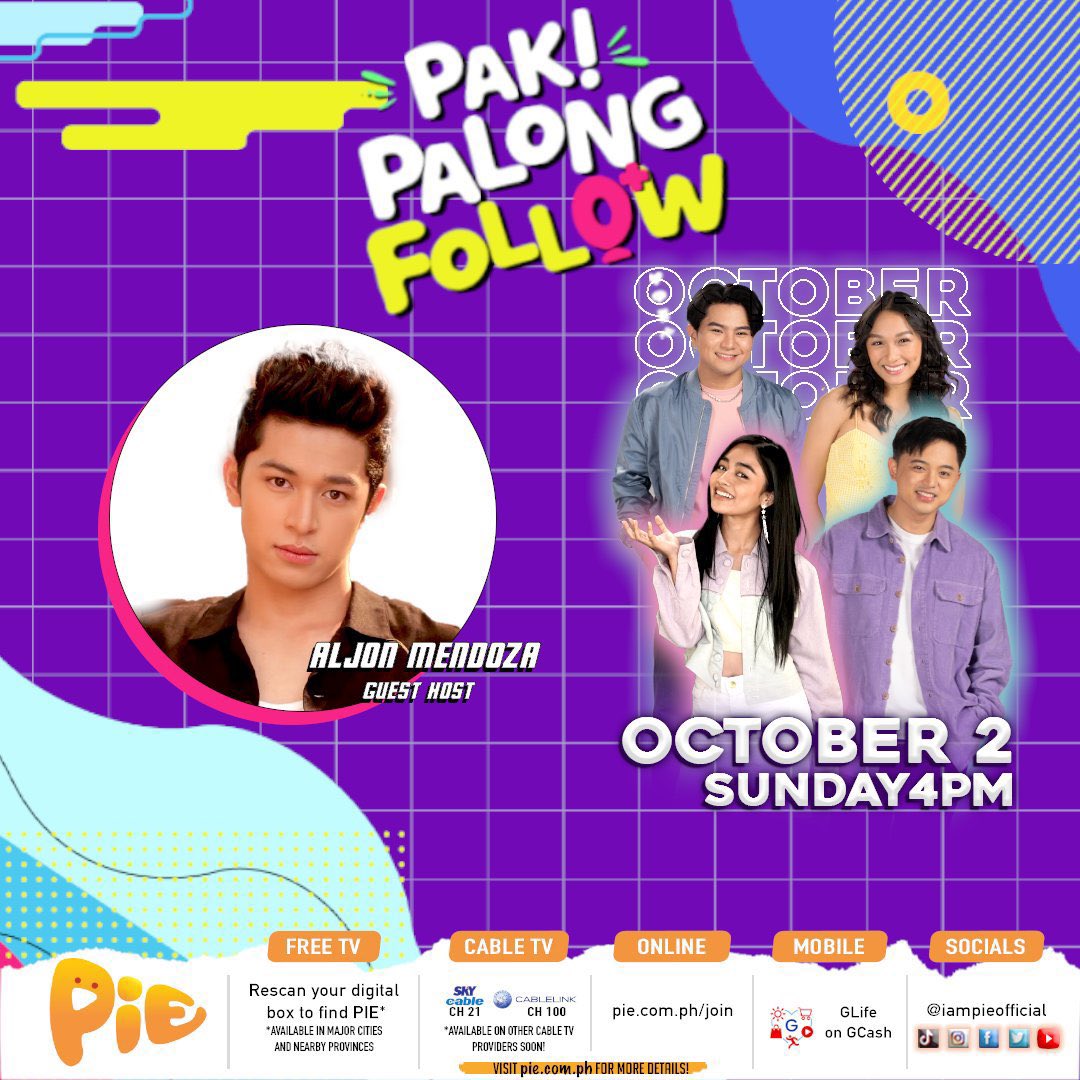 EYES HERE, FAM!

catch our <a href="/imgellomarquez/">𝖌𝖊𝖑𝖑𝖔 𝖒𝖆𝖗𝖖𝖚𝖊𝖟 🌹</a> today later, along with co-hosts: reign parani, vivoree, jeremy g and today’s guest co-host si aljon mendoza, at 4pm on #PakPalongFollow sa PIE channel’s official social media accounts! 

don’t forget to follow all of gello’s socmeds!