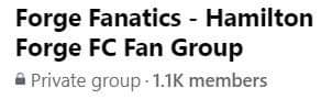 Over 1,100 Fanatics strong and growing!

#ForgeFanatics @ForgeFCHamilton @CPLsoccer @onesoccer #hamont #fangroup #supportergroup