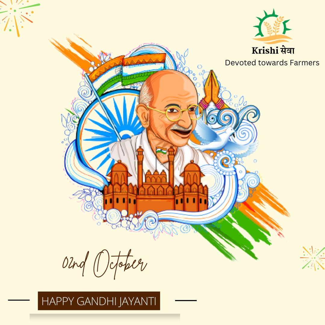 teamkrishisewa's tweet photo. Gandhi jayanti ki hardik shubhkamnayen🙏
@teamkrishisewa https://t.co/1vNIEsSNS8