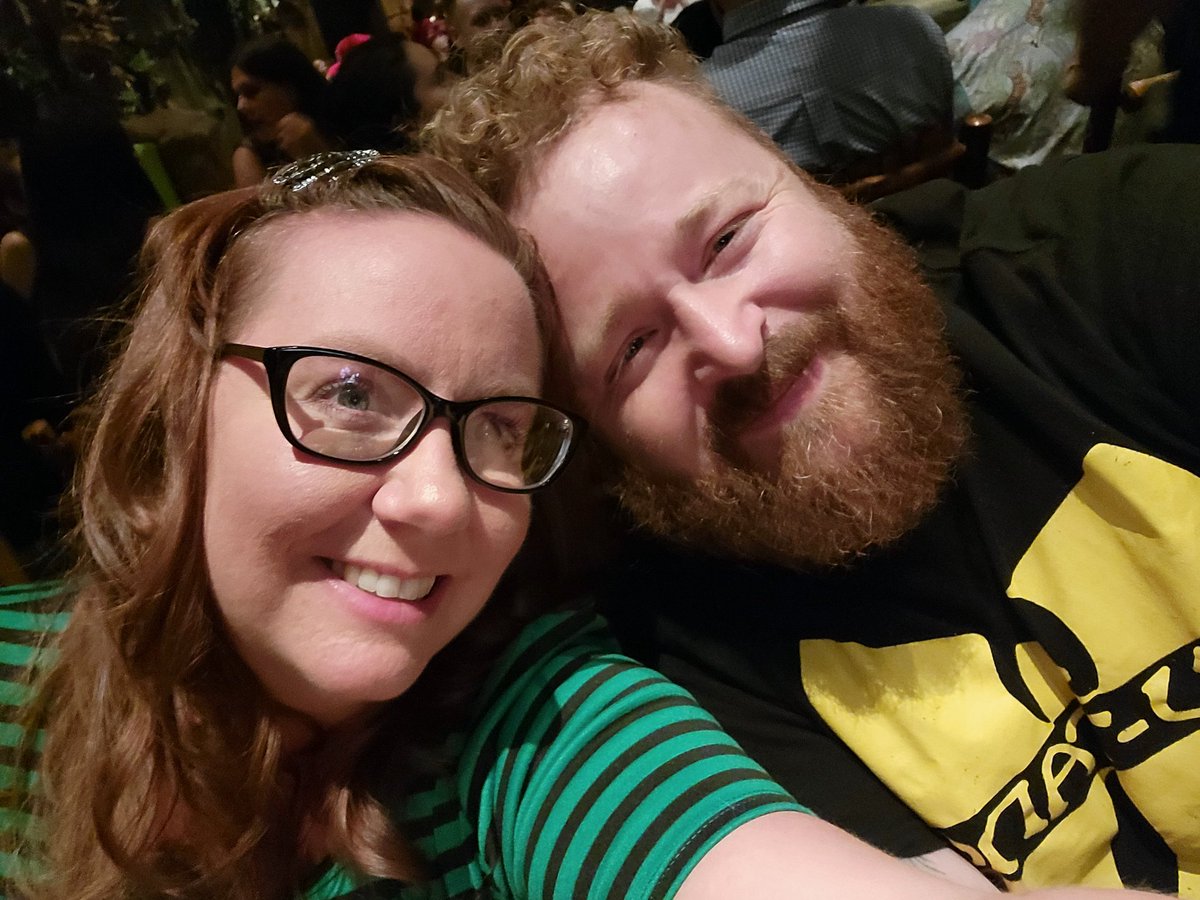IREAD2DAMNMUCH's tweet photo. 10 years ago I met this guy at a year round haunted house conceptualized by @eliroth on the Las Vegas Strip. I loved working there. It closed but many relationships were formed including this one. It's now the @RainForest_Cafe. 6 years married today. Thanks, dude. #goretorium https://t.co/QRIrJmNaeL
