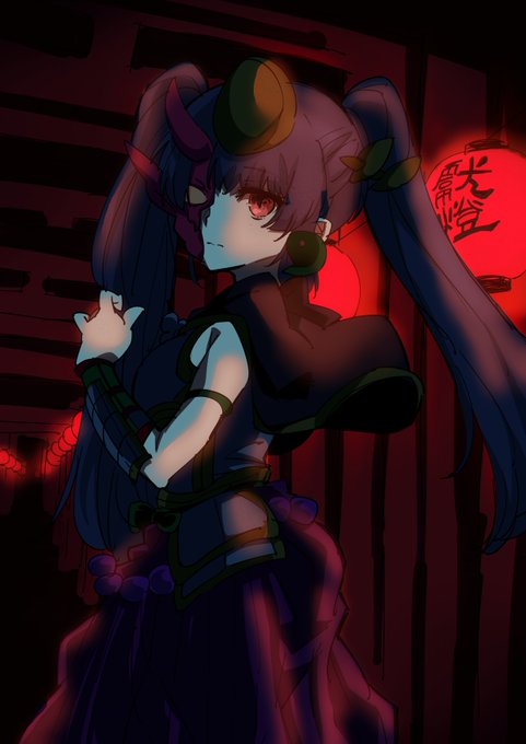 昔描いた覚醒ヨミさんにライトエフェクトを追加してみたの図 