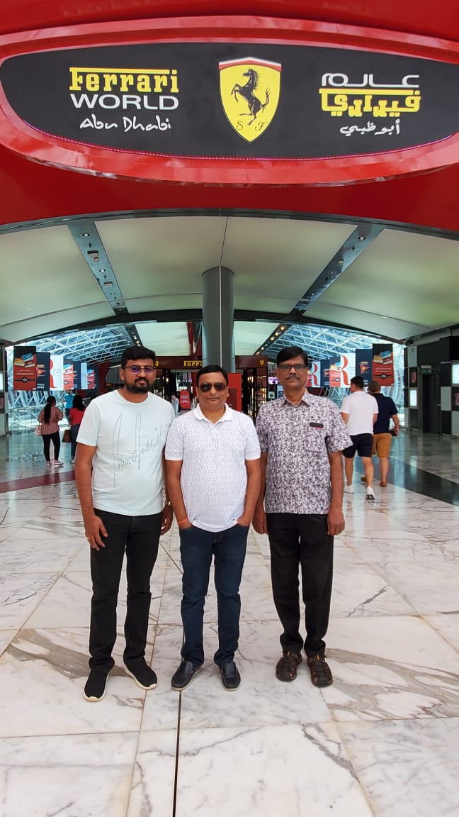 At Ferrari World, with Friends.
