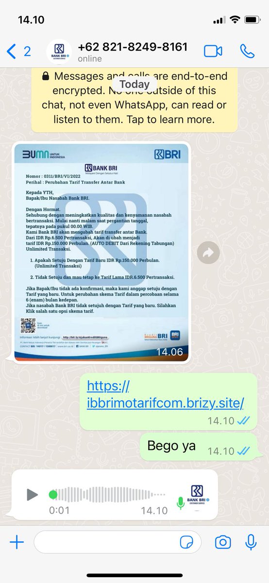 fyr_ra's tweet photo. Adalagi nih, hari minggu ngirim beginian dari BRI bodong🤦🏼‍♀️
#BRIBodong https://t.co/69tW36unq7