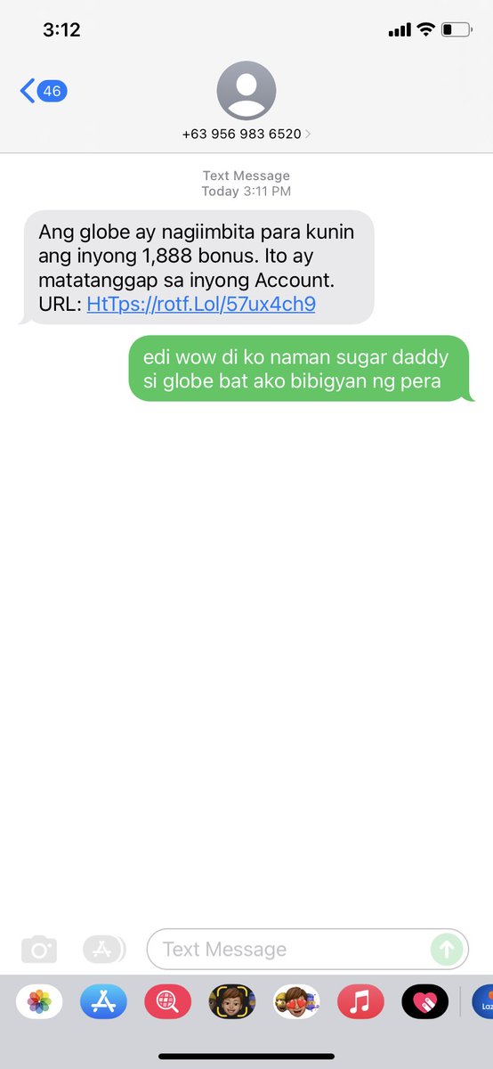 ddeonuut's tweet photo. REMINDER: never click any links from unknown numbers po. https://t.co/npFUYrWd8X