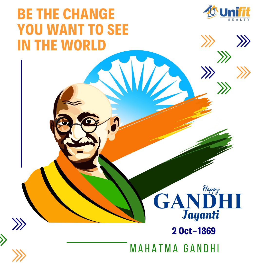 UniFit_Realty's tweet photo. Humble tributes to #MahatmaGandhi, the Father of the nation and the greatest apostle of peace and non-violence on #GandhiJayanti.

#gandhijayanti #mahatmagandhi #gandhi #india #gandhiji #gandhiquotes #october #happygandhijayanti #fatherofthenation #freedom https://t.co/AE2y6U4XrN