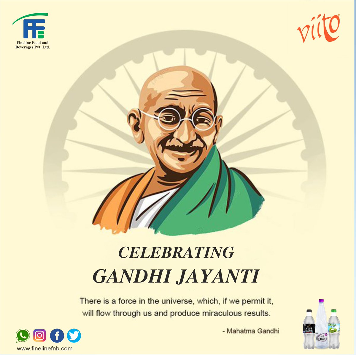 Viitoffb's tweet photo. We pay our tributes to the ‘Father of the Nation’ Mahatma Gandhi on his birth anniversary. His vision, his principles, his ideals laid the foundation of India.
#viitochankaar #viitococojina #viitohills #viito #water #watersaver #viitojuices https://t.co/sAV2A1ykPR