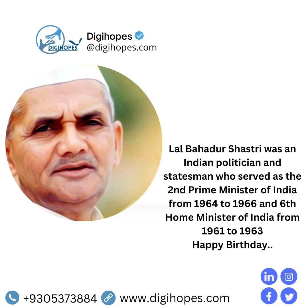 Digi_hopes's tweet photo. #LalBahadurShastri #JaiJawanJaiKisan https://t.co/bicx9nm7jq