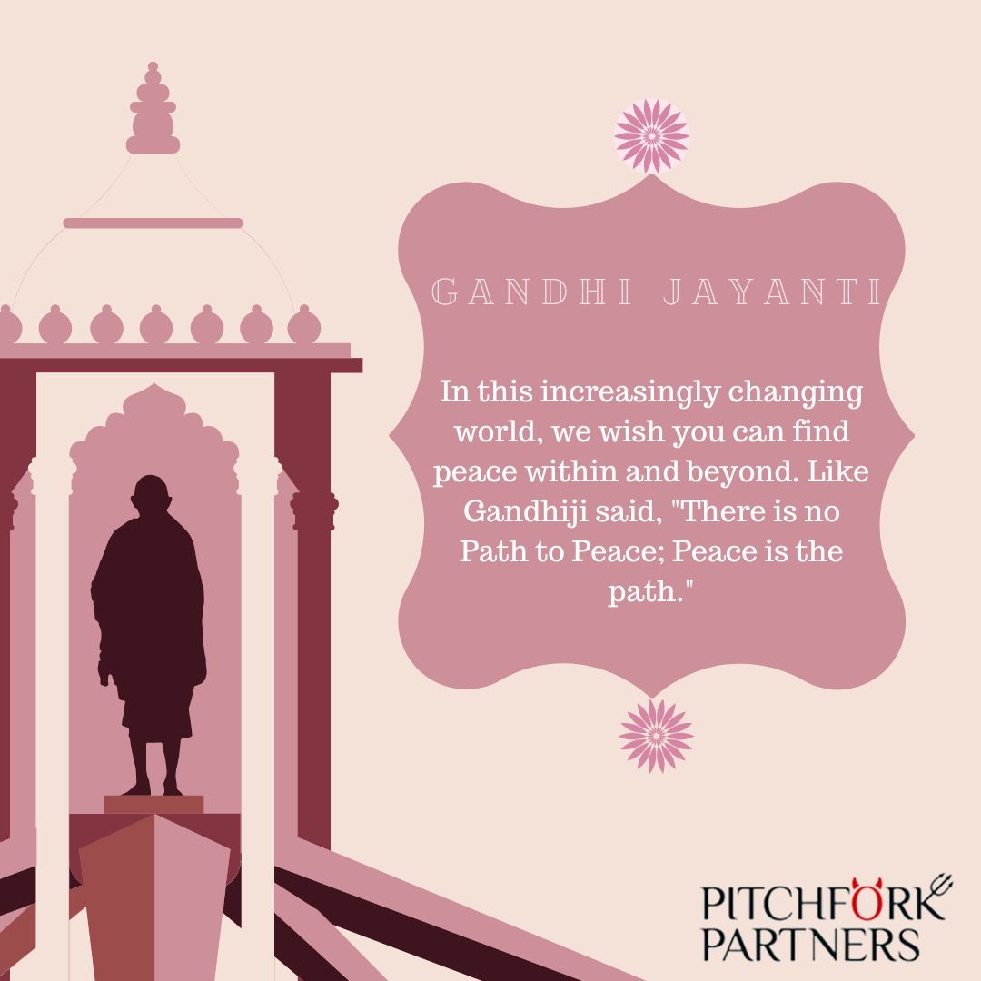 PitchforkLLP's tweet photo. This Gandhi Jayanti, let's remember Bapu’s indomitable spirit and march on to brighter and more harmonious days.
#GandhiJayanti #StriveForPeace https://t.co/Gz2YBz1zQm