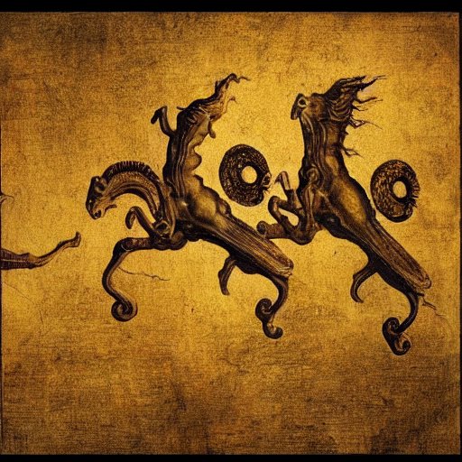 finitistisch's tweet photo. Ofc it only seems to capture the vague aesthetic of a seahorse and blends it with the rest of the prompt. And it also seems to throw in horse elements 🤭 https://t.co/cAJibeRqFo
