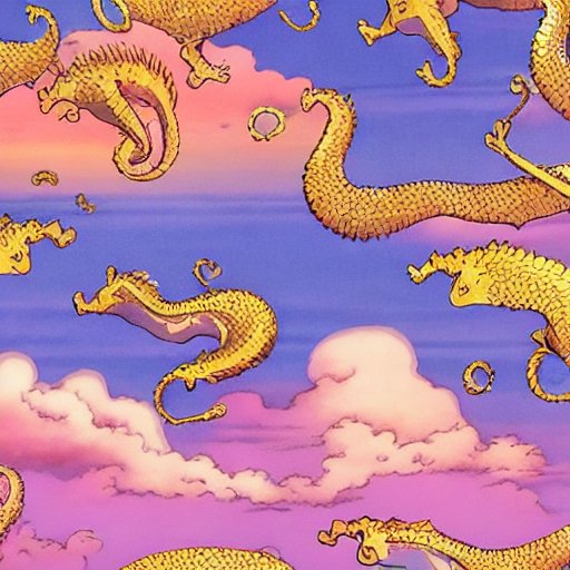 finitistisch's tweet photo. Was tinkering much of the evening with one of the stable diffusion models online with variations of the prompt "flying golden seahorses" (I know pretty random) https://t.co/PyyYHEKxru