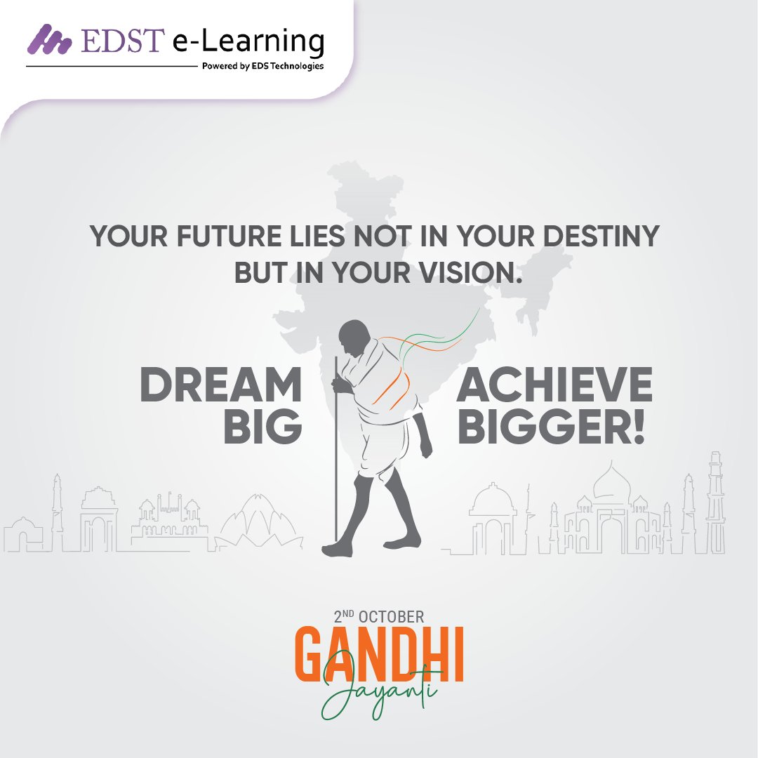 “Be the change that you wish to see in the world.”

Celebrating the birth anniversary of the Father of our Nation, Mahatma Gandhi 💙

His words continue to inspire us every day 🙌🏼

#gandhijayanti #EDSTCelebrates #change